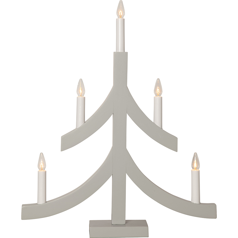 Ljusstake Pagod Grå