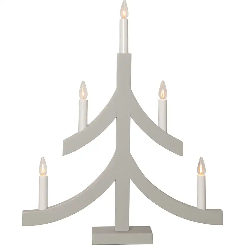 Ljusstake Pagod Grå