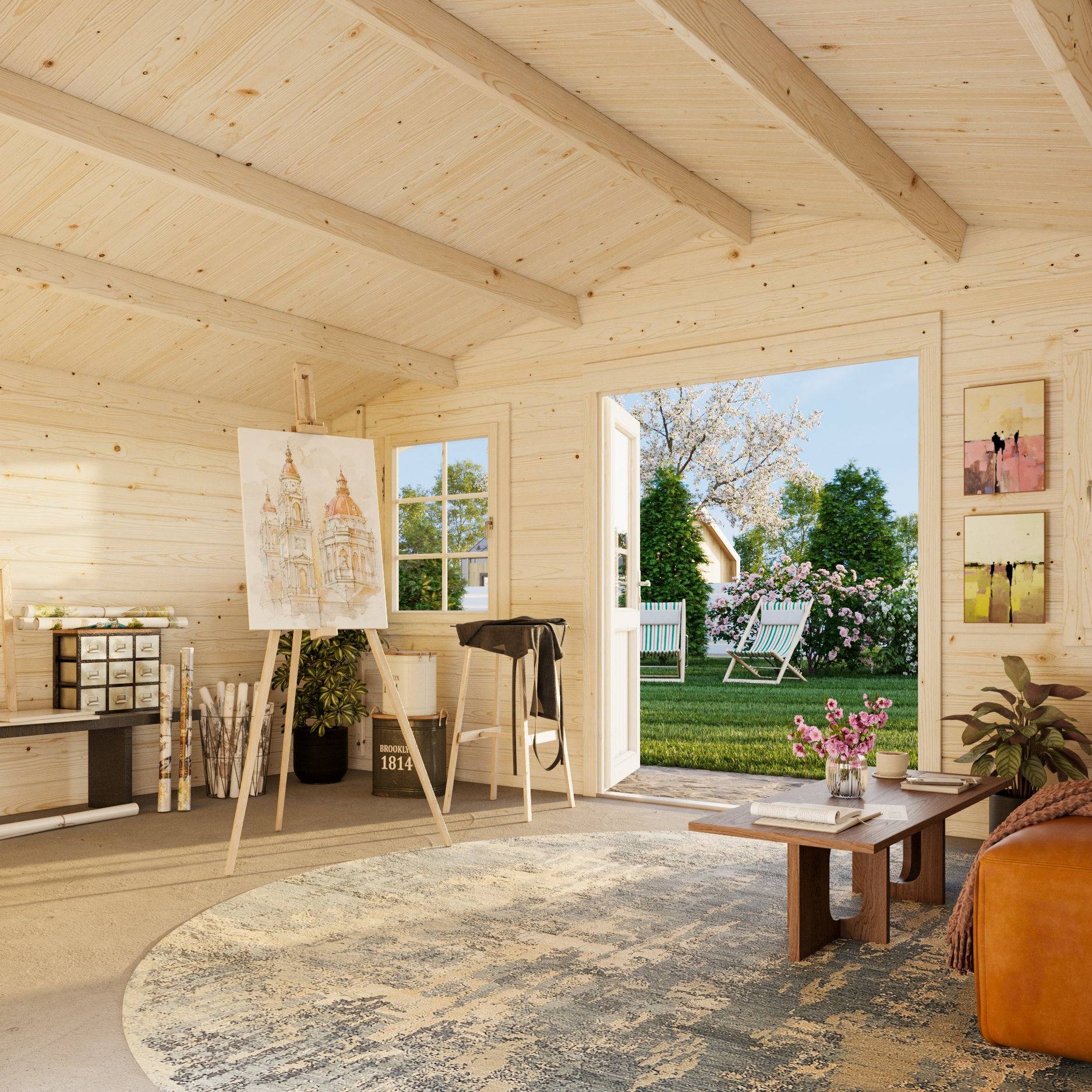 Klara 17,0 m2 PNT7012W2 Mörkgrå/Vit