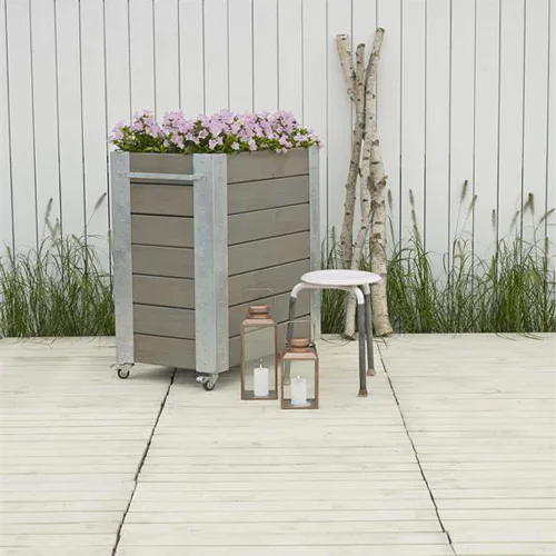 Blomlåda PLUS Cubic Gråbrun 87x50x95 cm
