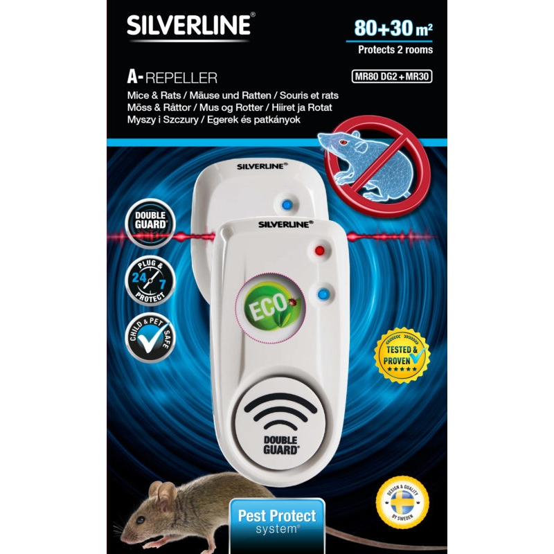 Avskräckare Silverline Mus och Råtta Mr80 Dg2+Mr30