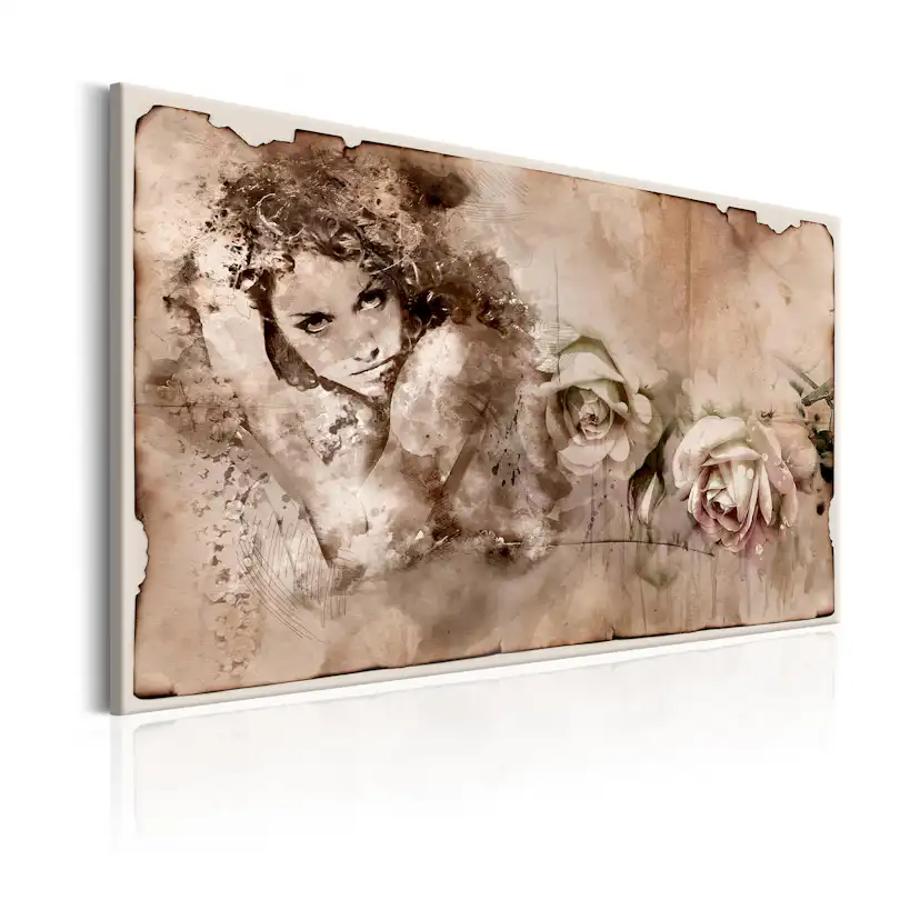 Tavla Arkiio Retro Style Woman And Roses