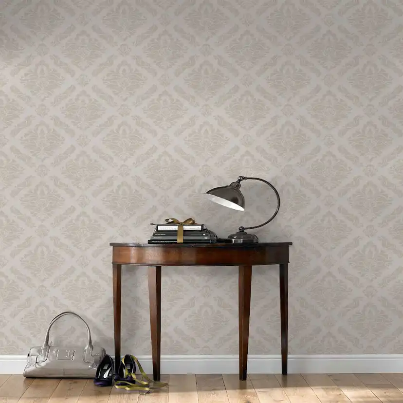 Tapet Boutique Damask Metallic Effekt Creme 104156