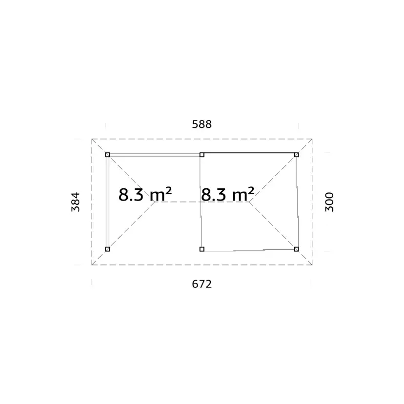 Uterum Palmako Bianca 16,6 m2 Set 504 Slide Plus