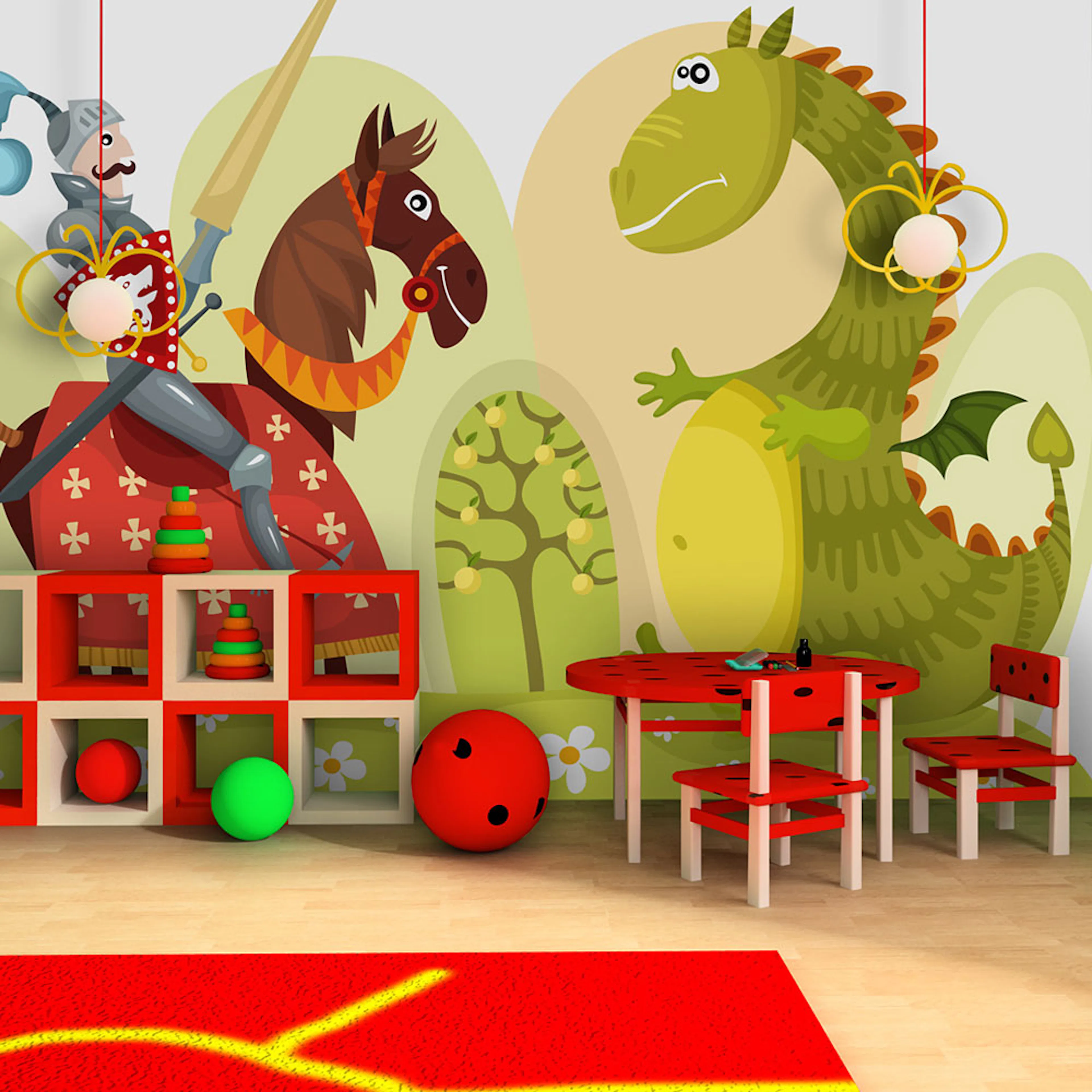 Fototapet Arkiio Dragon And Knight