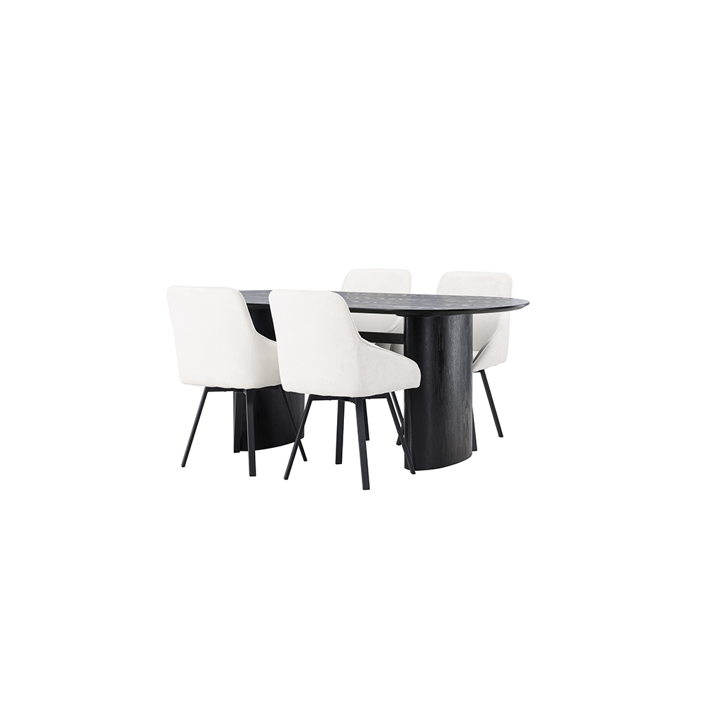 Matgrupp Venture Home Isolde med 4 st Rosie stolar