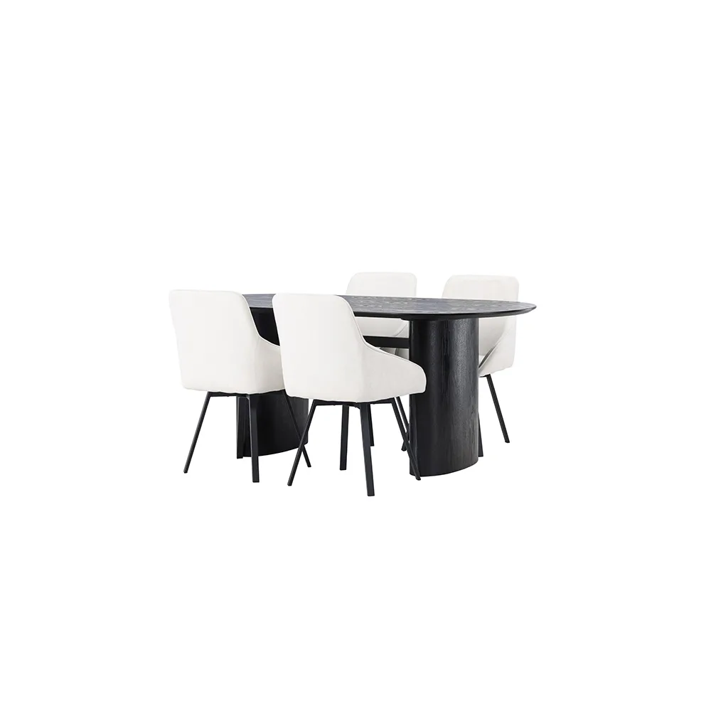 Matgrupp Venture Home Isolde med 4 st Rosie stolar