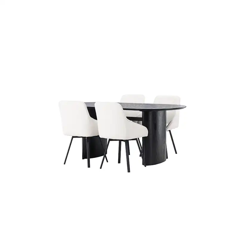 Matgrupp Venture Home Isolde med 4 st Rosie stolar