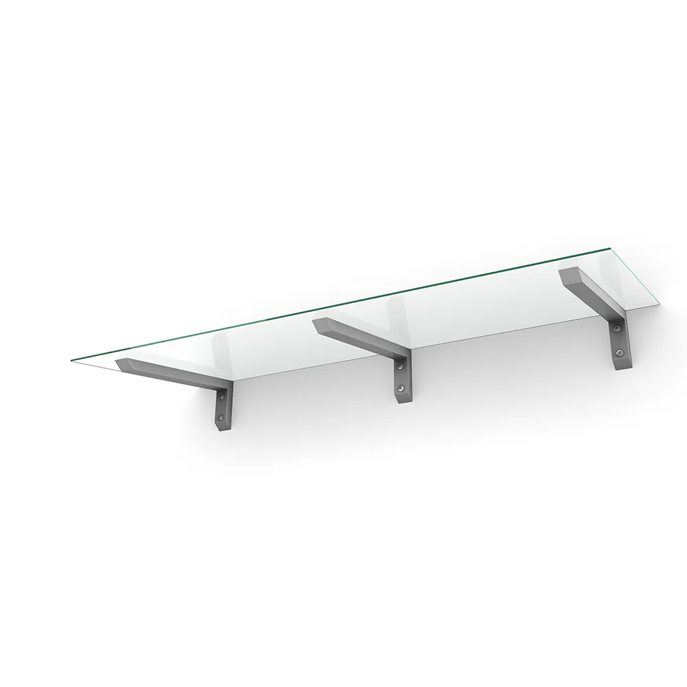 Console Bold Silver Small - Clear Glass Bold Silver Small, Klarglas, BxH: 2000x250 mm