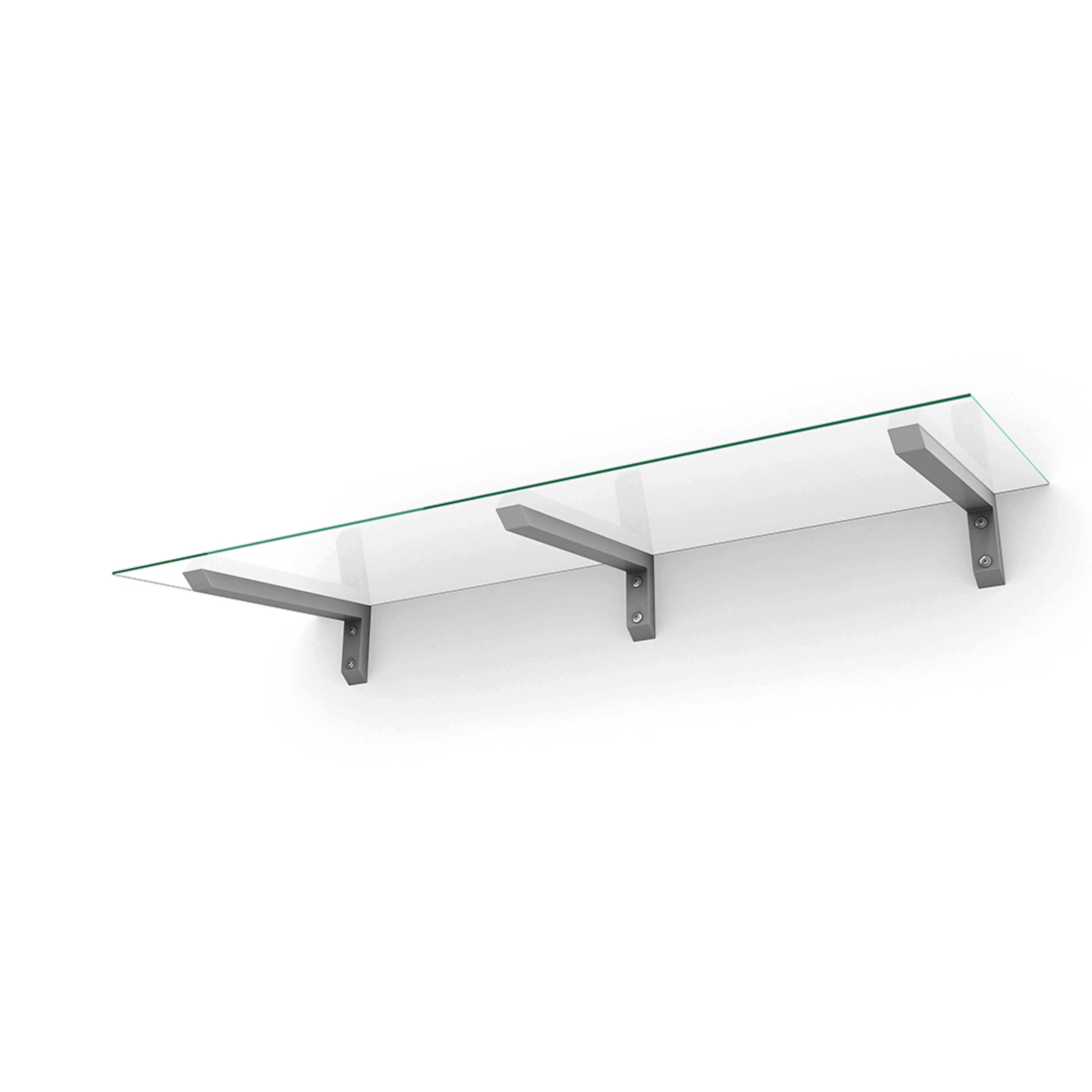 Console Bold Silver Small - Clear Glass Bold Silver Small, Klarglas, BxH: 2000x250 mm