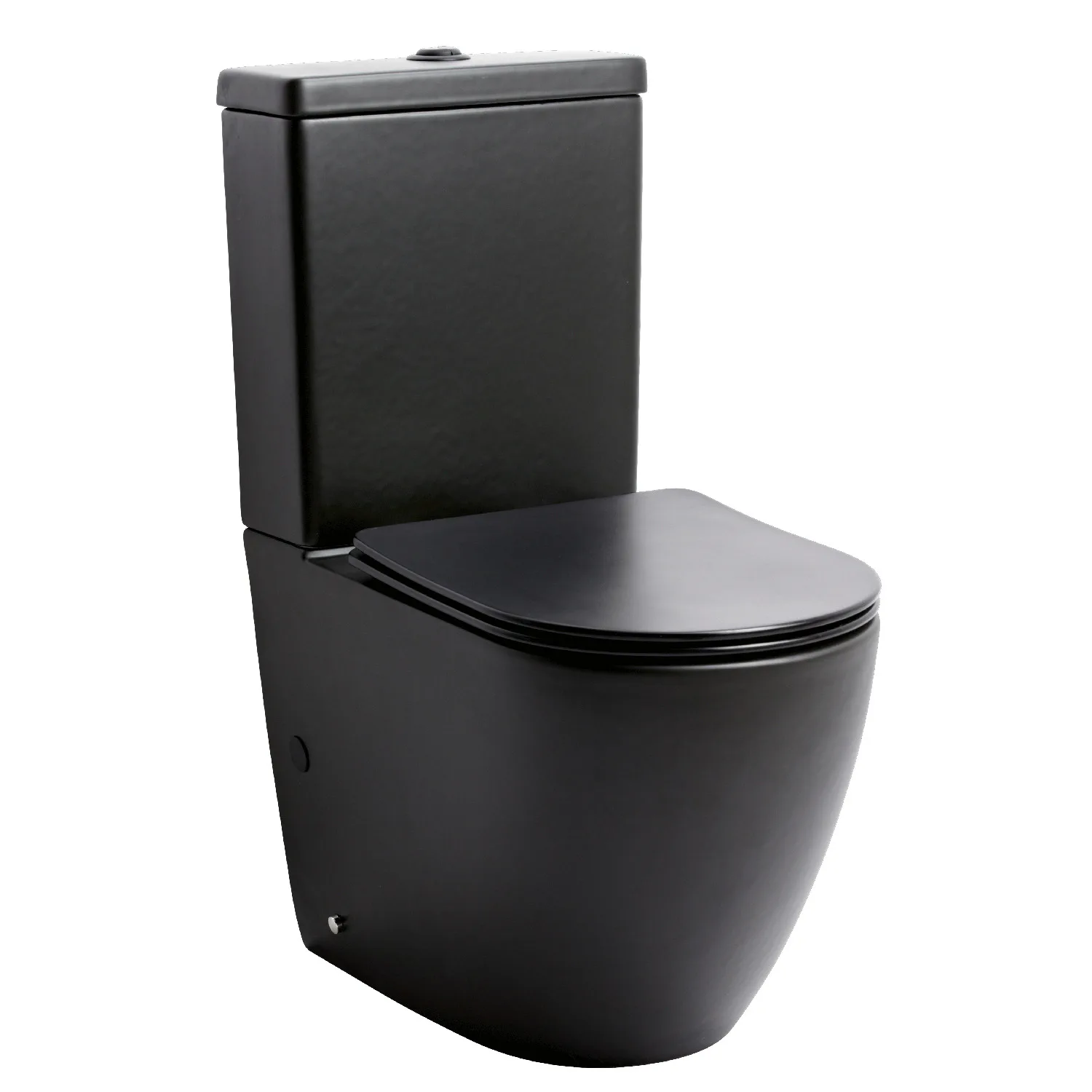 Studio gulvstående toilet m/slim toiletsæde ED2, Matsort Mattsvart