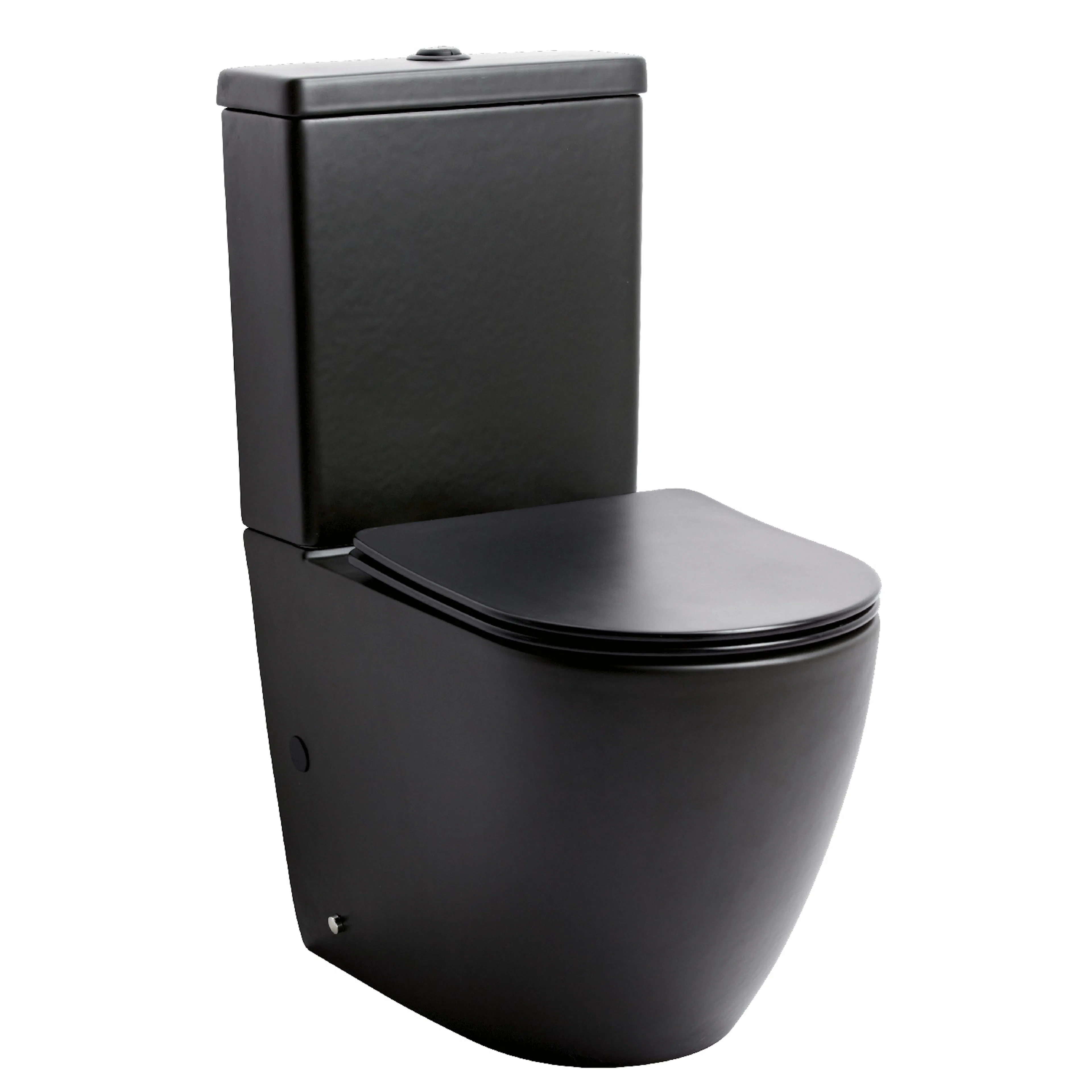 Studio gulvstående toilet m/slim toiletsæde ED2, Matsort	 Mattsvart