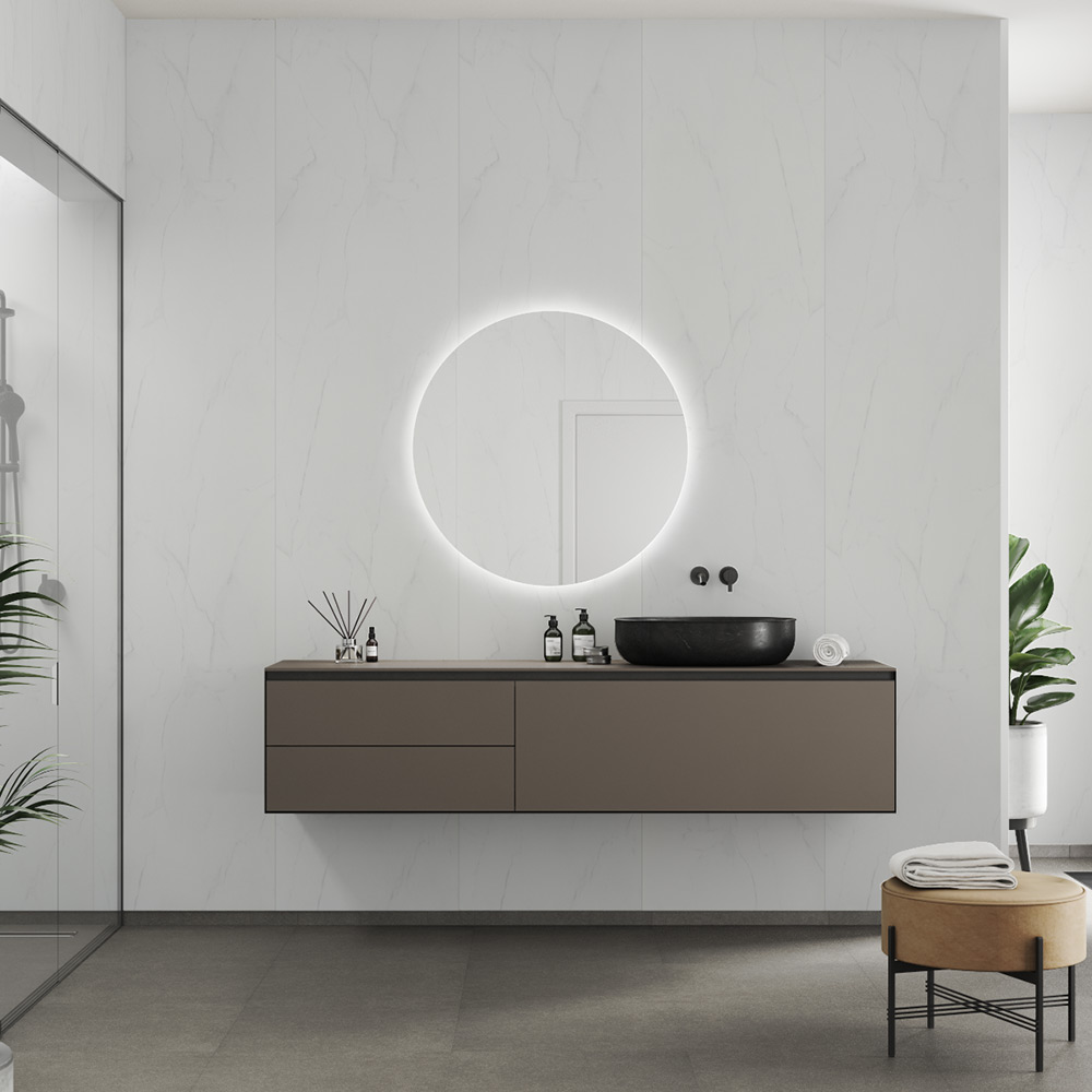 Våtrumsskiva Fibo 2487-LM10 S Bianco Marble 10x620x3020 mm