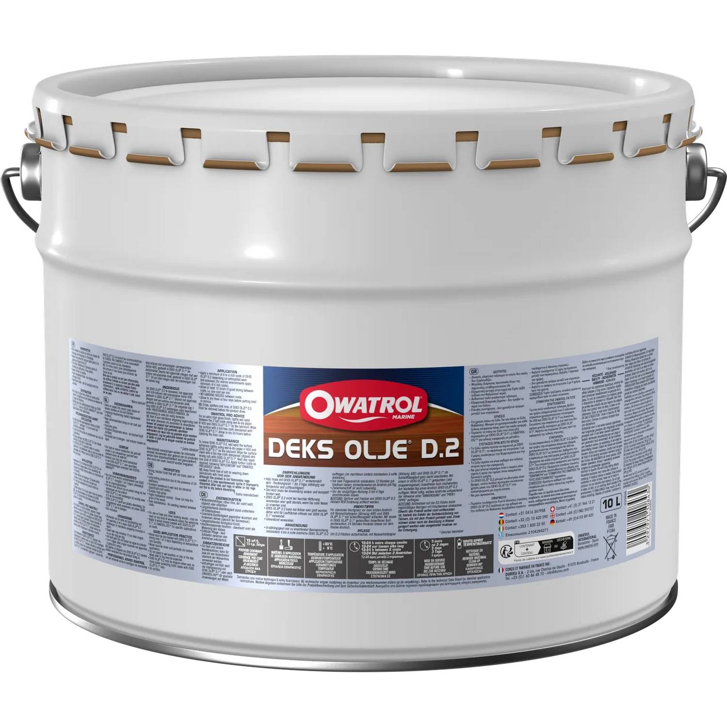 Träoljaowatrol Deks D2 Högblank 10 Liter