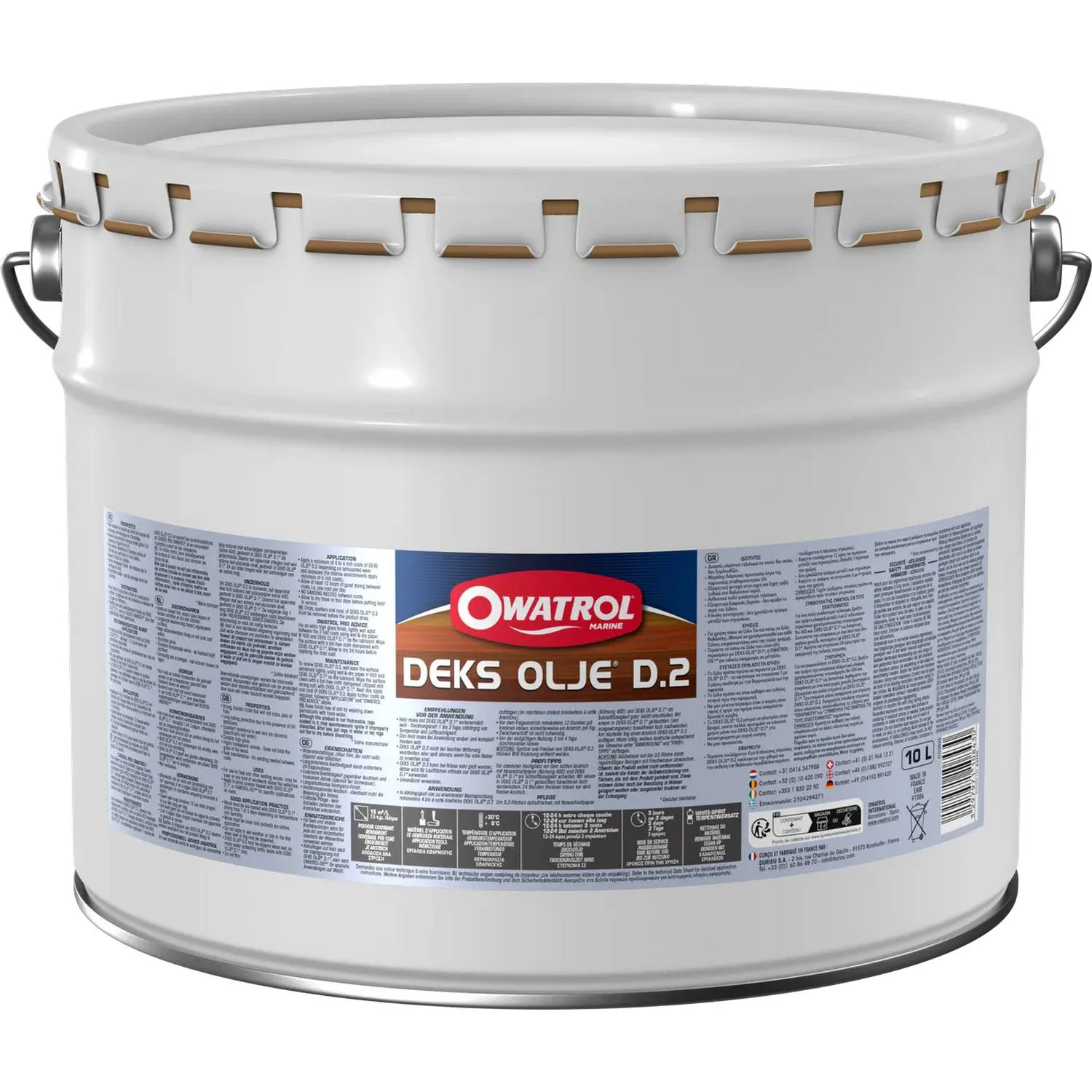 Träoljaowatrol Deks D2 Högblank 10 Liter