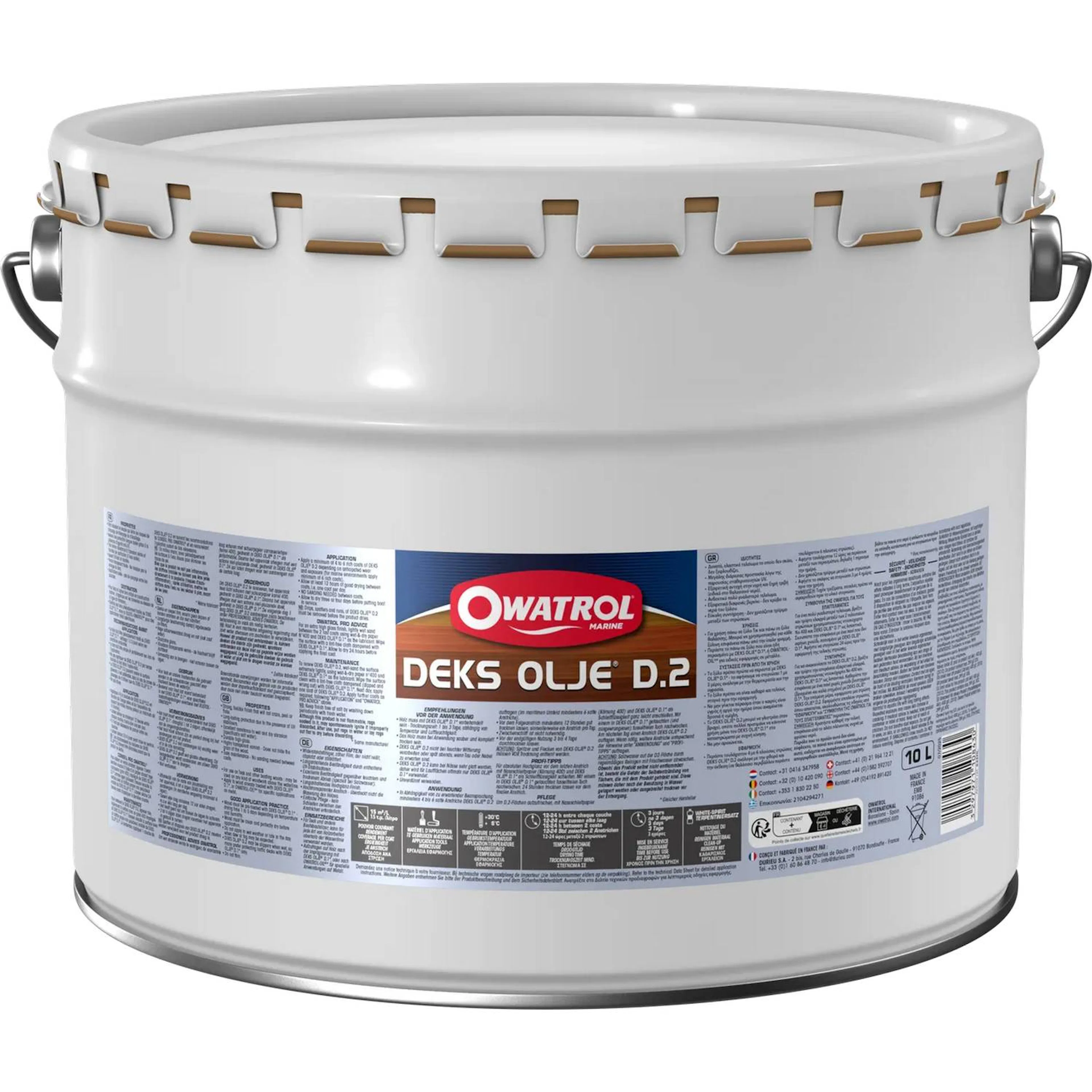 Träoljaowatrol Deks D2 Högblank 10 Liter