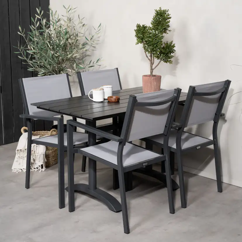 Cafégrupp Venture Home Dolly med 4 Copacabana Matstolar