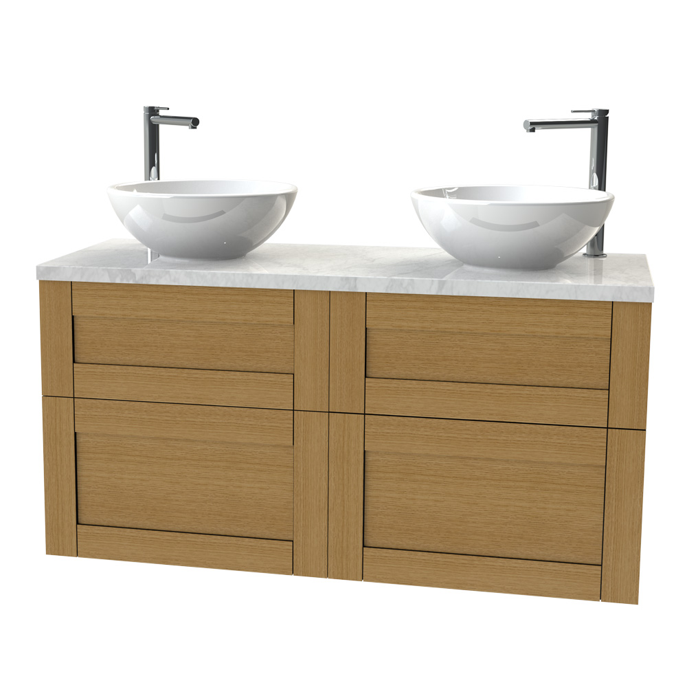 Kommod London 120, ek /ram lådfront Ek