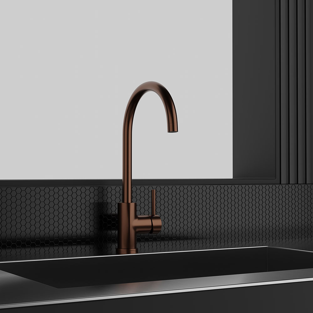 Köksblandare Scandtap Steel Curve Rostfritt Stål