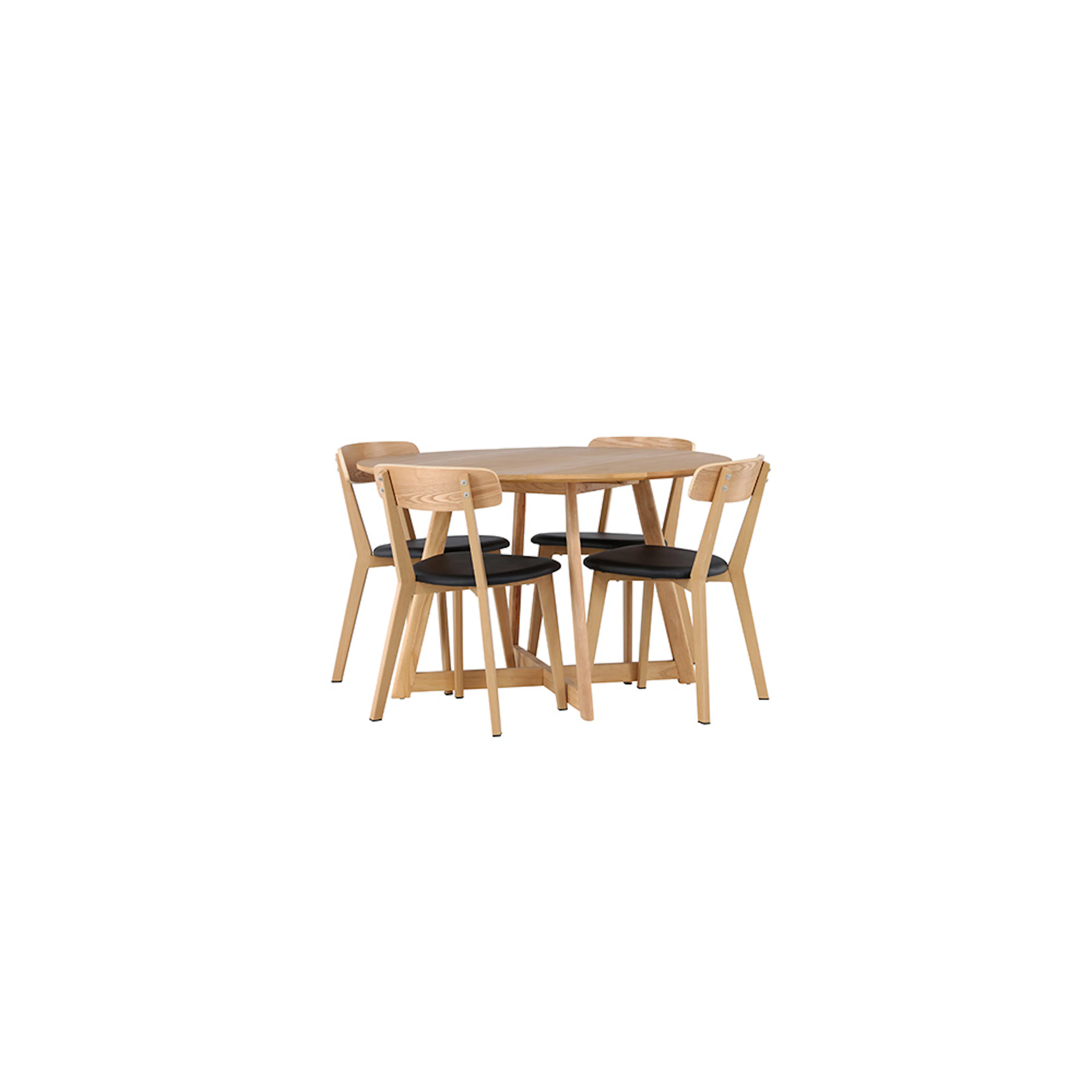 Matgrupp Venture Home Yakidon Ø120 cm med 4 st Sanjos stolar