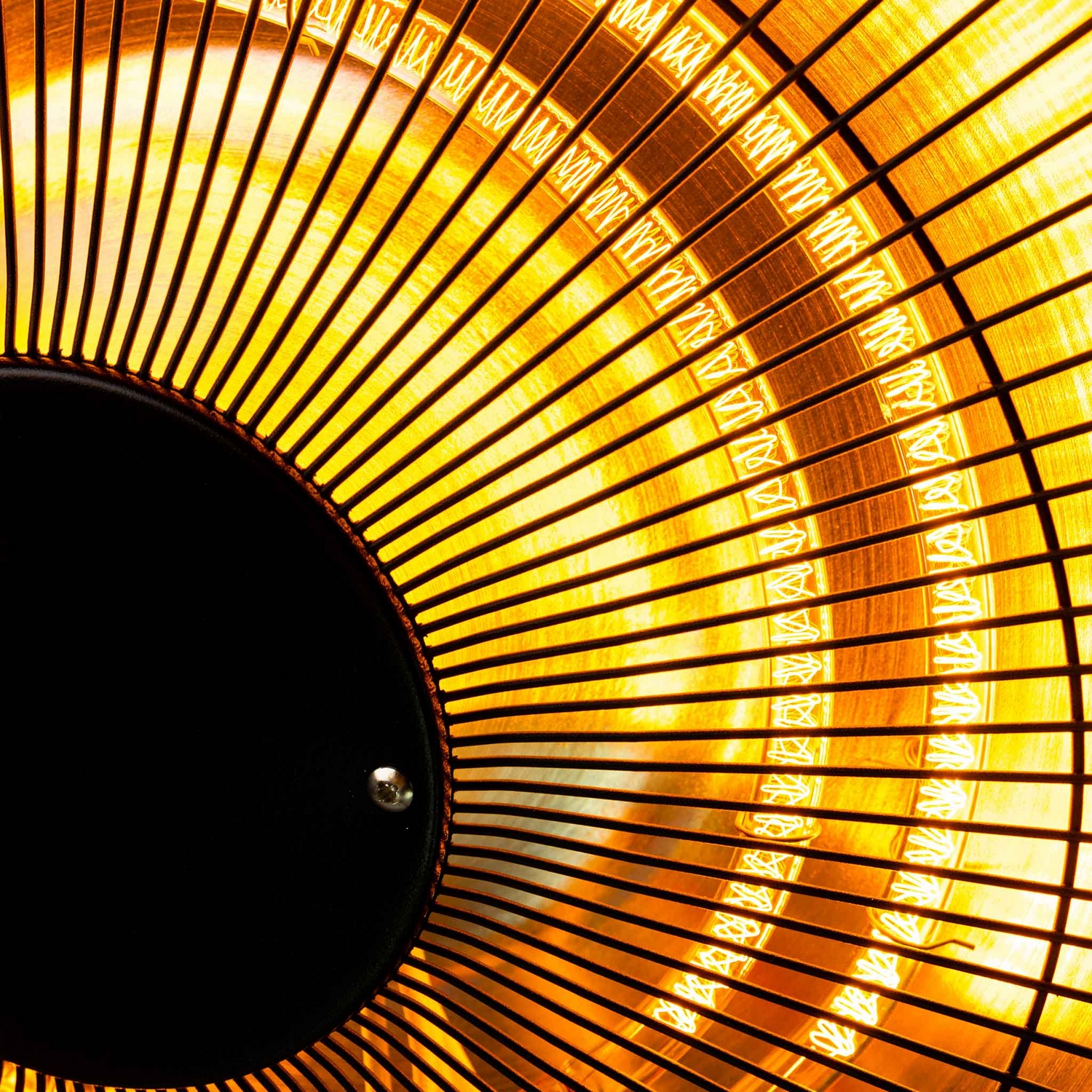 Terrassvärmare Fornorth Delux 2000W Goldmodell Svart