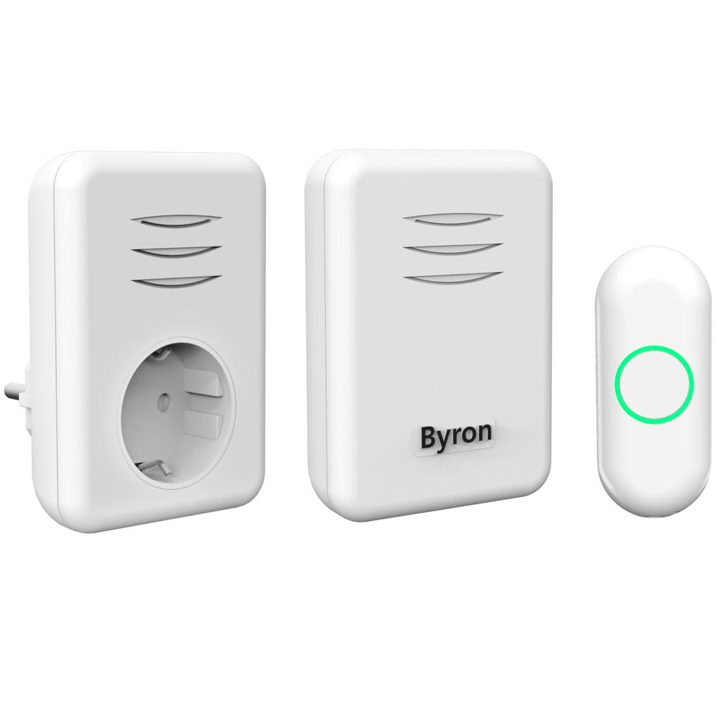 Trådlös Dörrklocka Byron Plug-in och Portabel