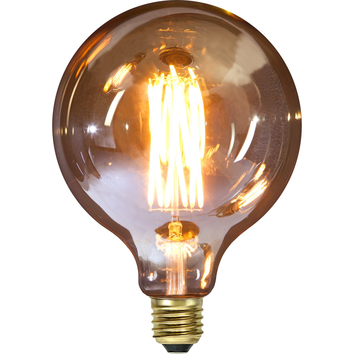 LED-lampa Star Trading E27 G125 Vintage Gold Dimbar