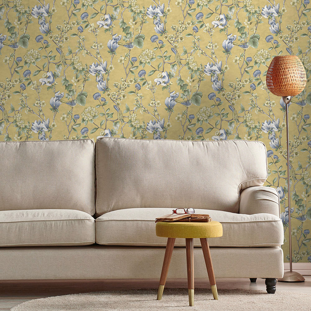 Tapet Holden The Lost Gardens Nightingale Ochre 91622