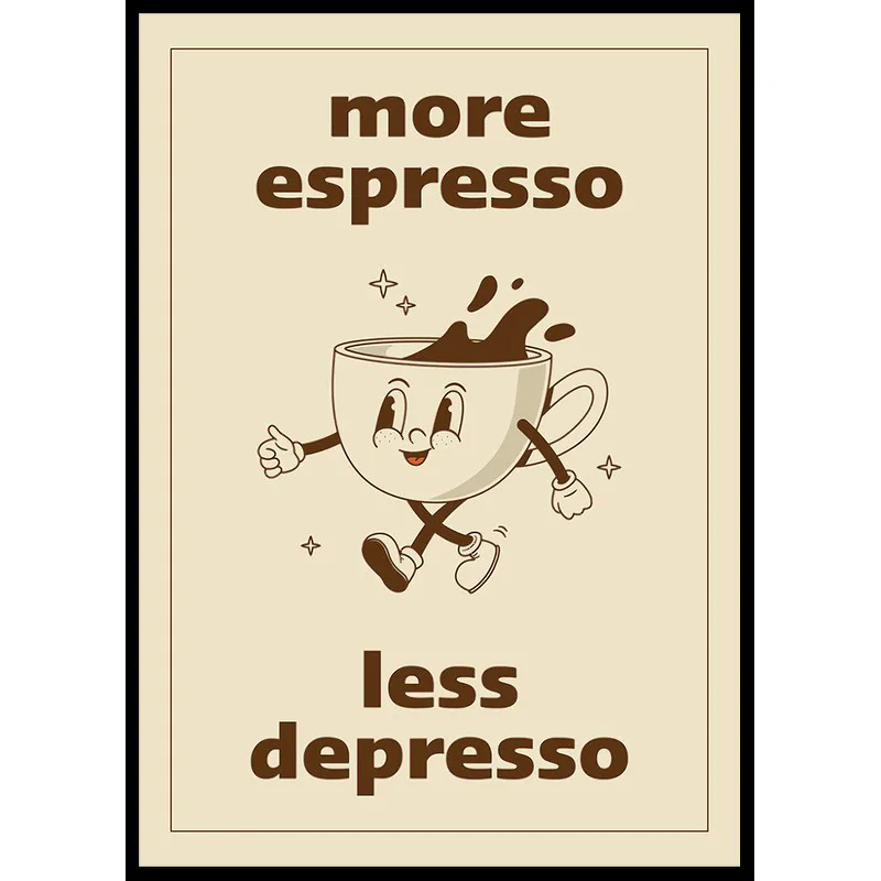 Poster Gallerix More Espresso Less Depresso