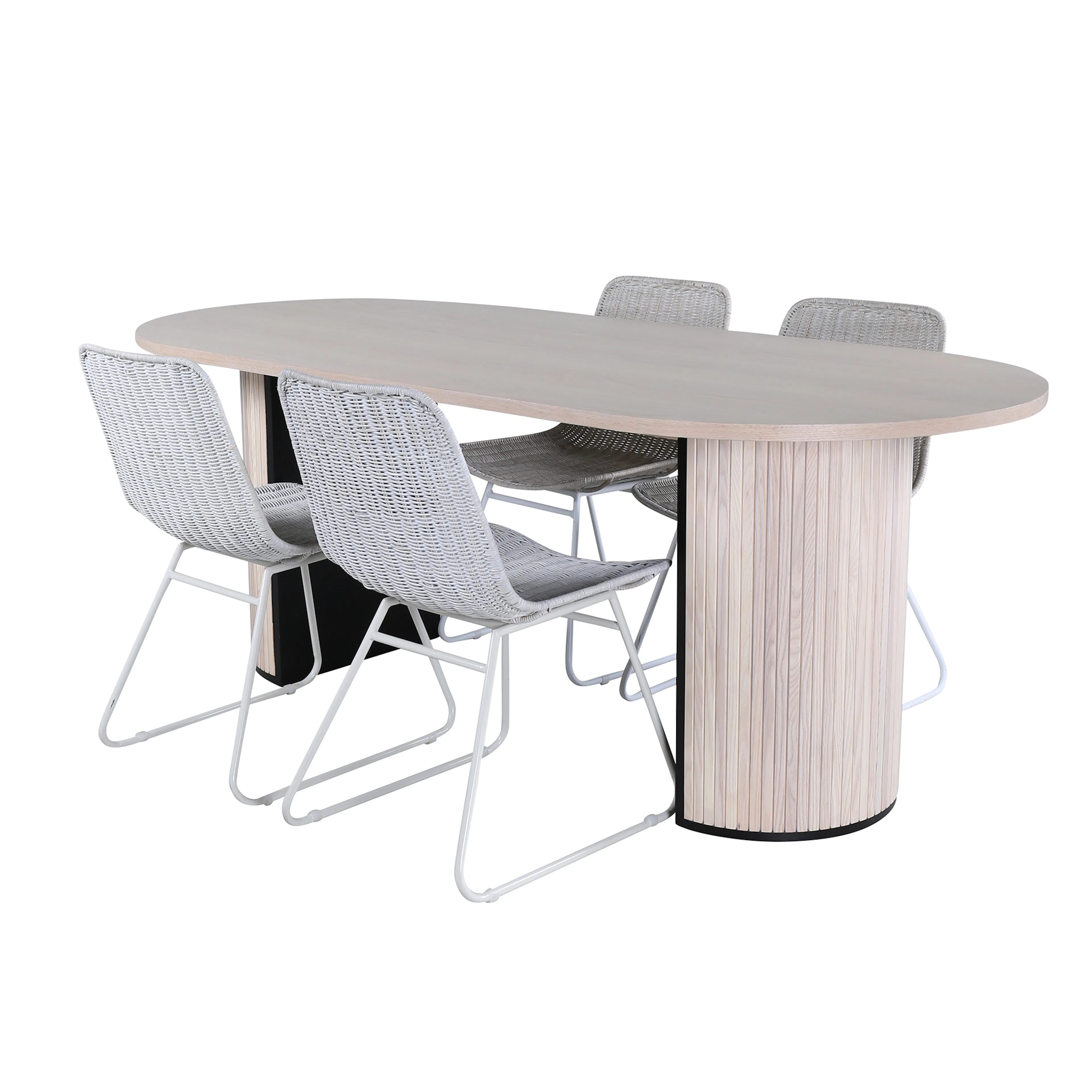 Matgrupp Venture Home Bianca Benvit med 4 Cornelia Stolar