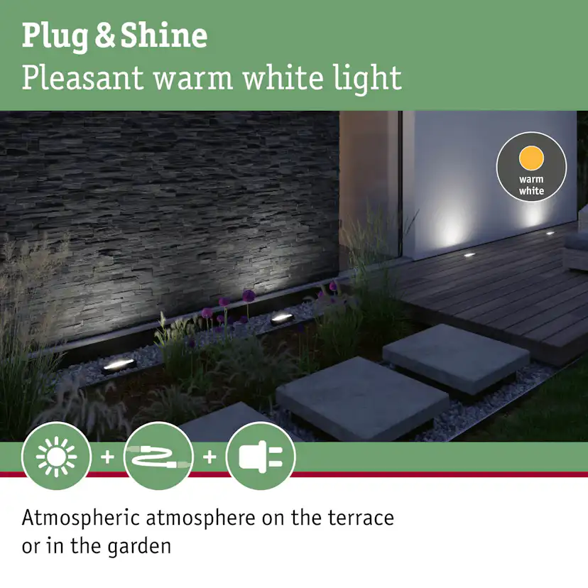 LED Infälld Marksbelysning Paulmann Wallwasher Ito Plug & Shine IP67