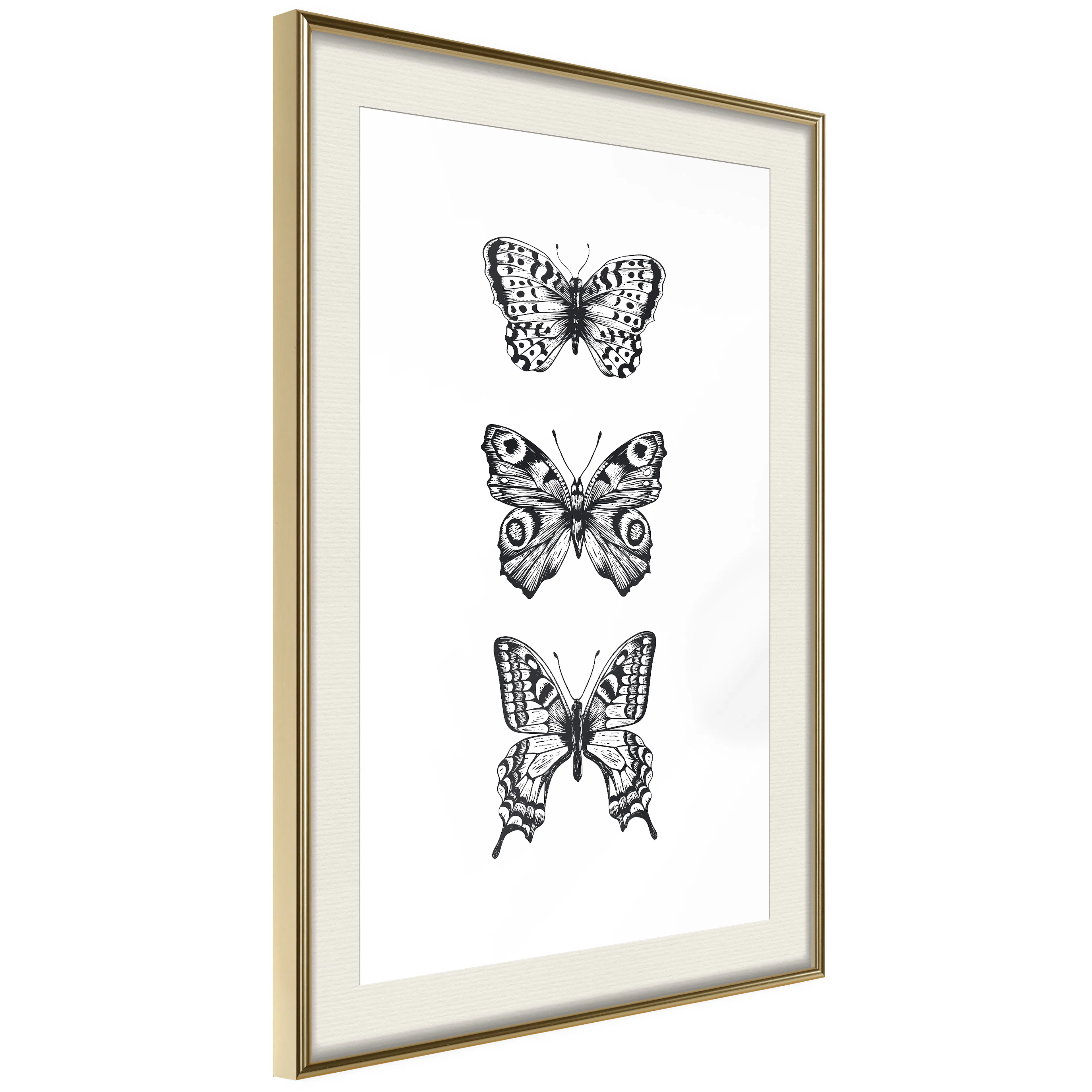 Poster Artgeist Affisch Three Butterflies