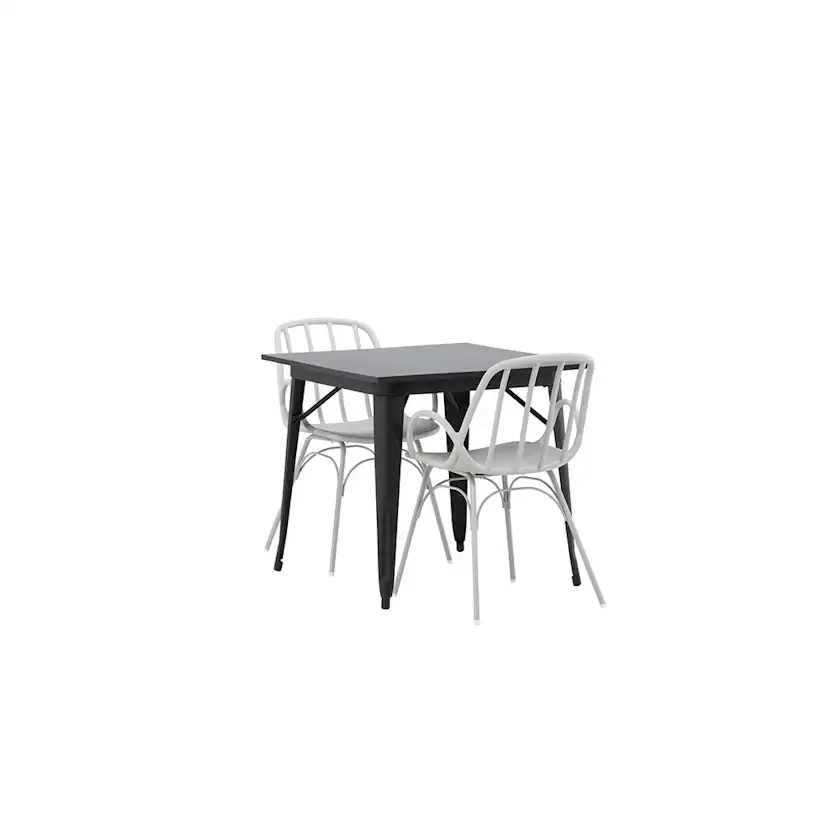 Matgrupp Venture Home Tempe 80 cm med 2 Dyrön Stolar