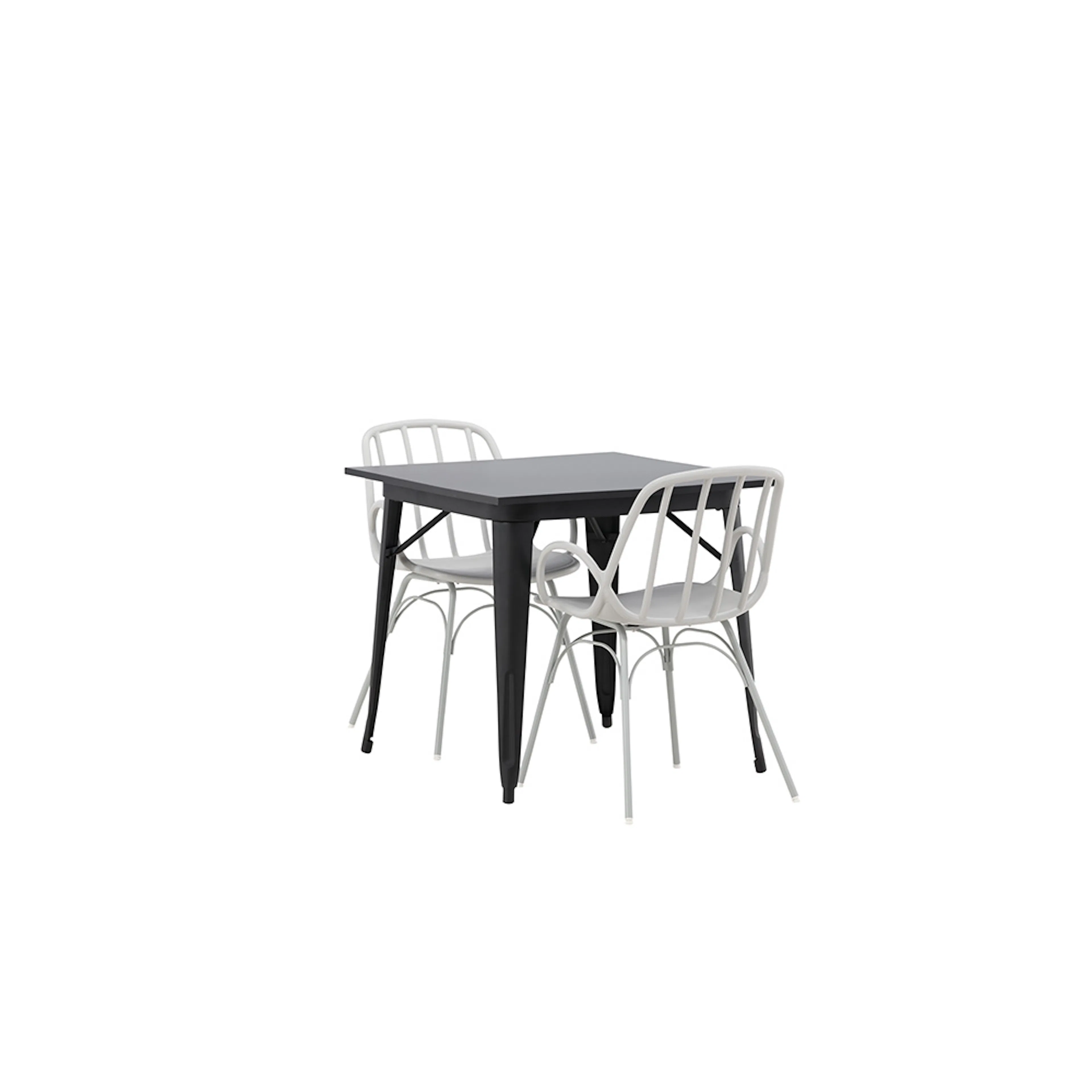 Matgrupp Venture Home Tempe 80 cm med 2 Dyrön Stolar