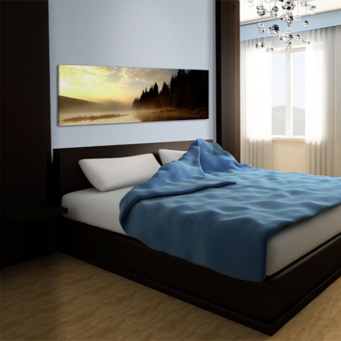 Tavla Arkiio Dimma Över En Sjö