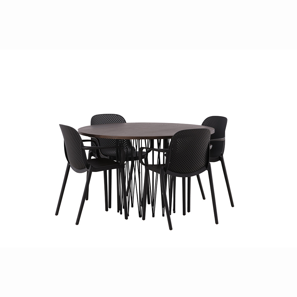 Matgrupp furniture/fashion Stone Rund med 4 Baltimore Stolar