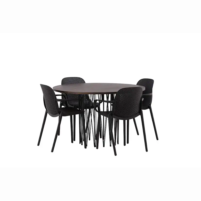 Matgrupp furniture/fashion Stone Rund med 4 Baltimore Stolar