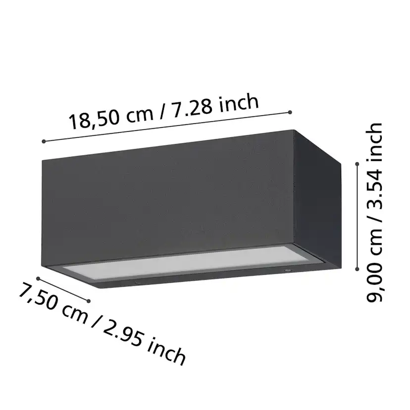 Vägglampa Utebelysning Eglo Spongano 90 mm