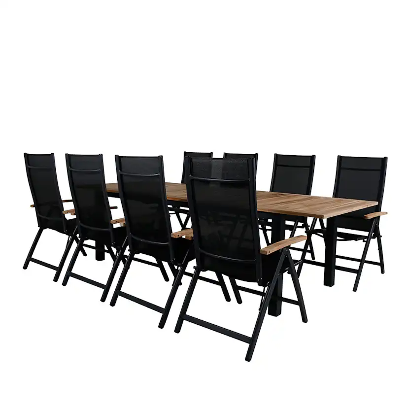 Matgrupp Venture Home Perla med 8 Perla Positionsstolar