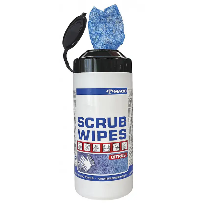 Rengöringsduk Maco Scrub Wipes Citrus Blå 50st