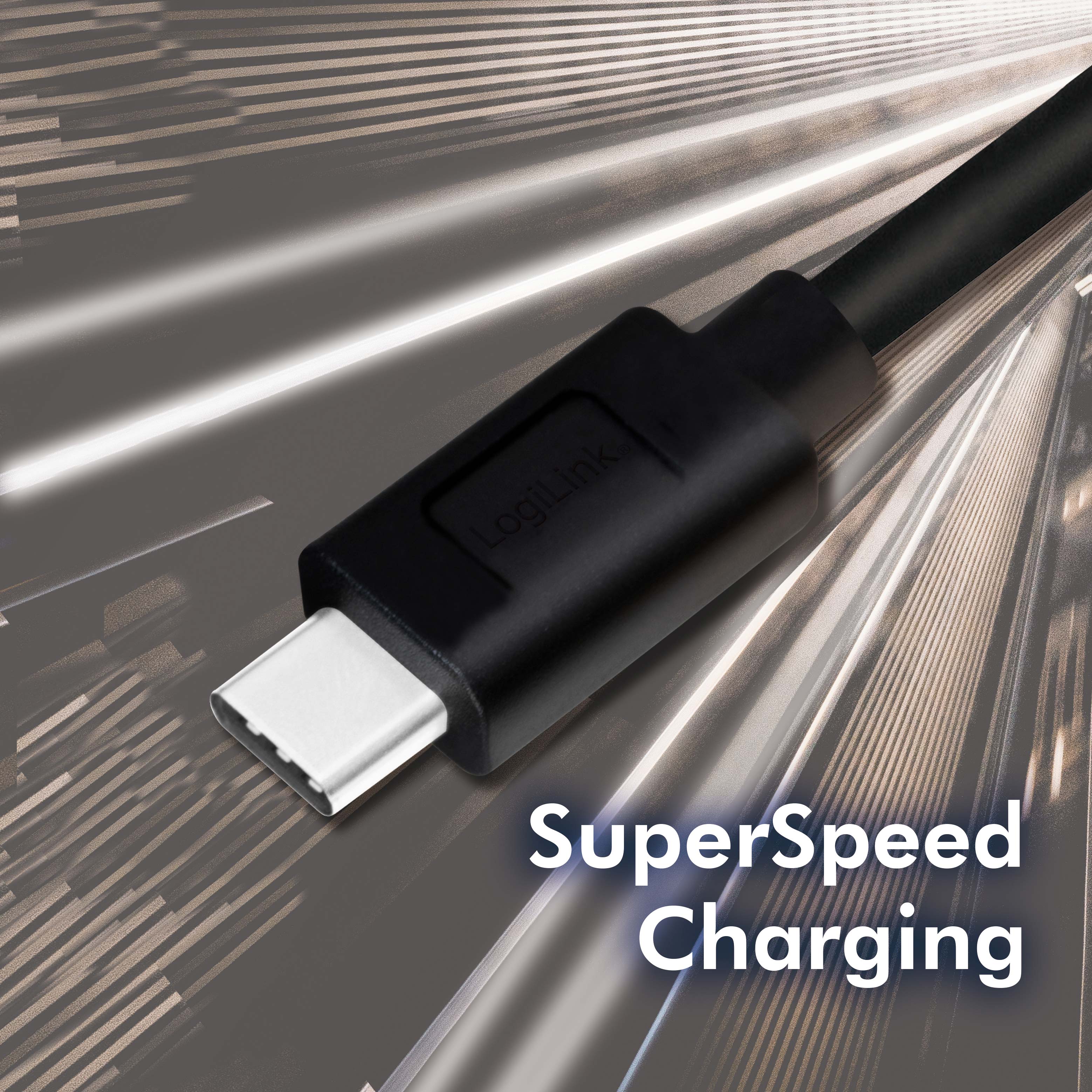 USB-C-kabel LogiLink USB 3.2 Gen1 15W 0,15 m