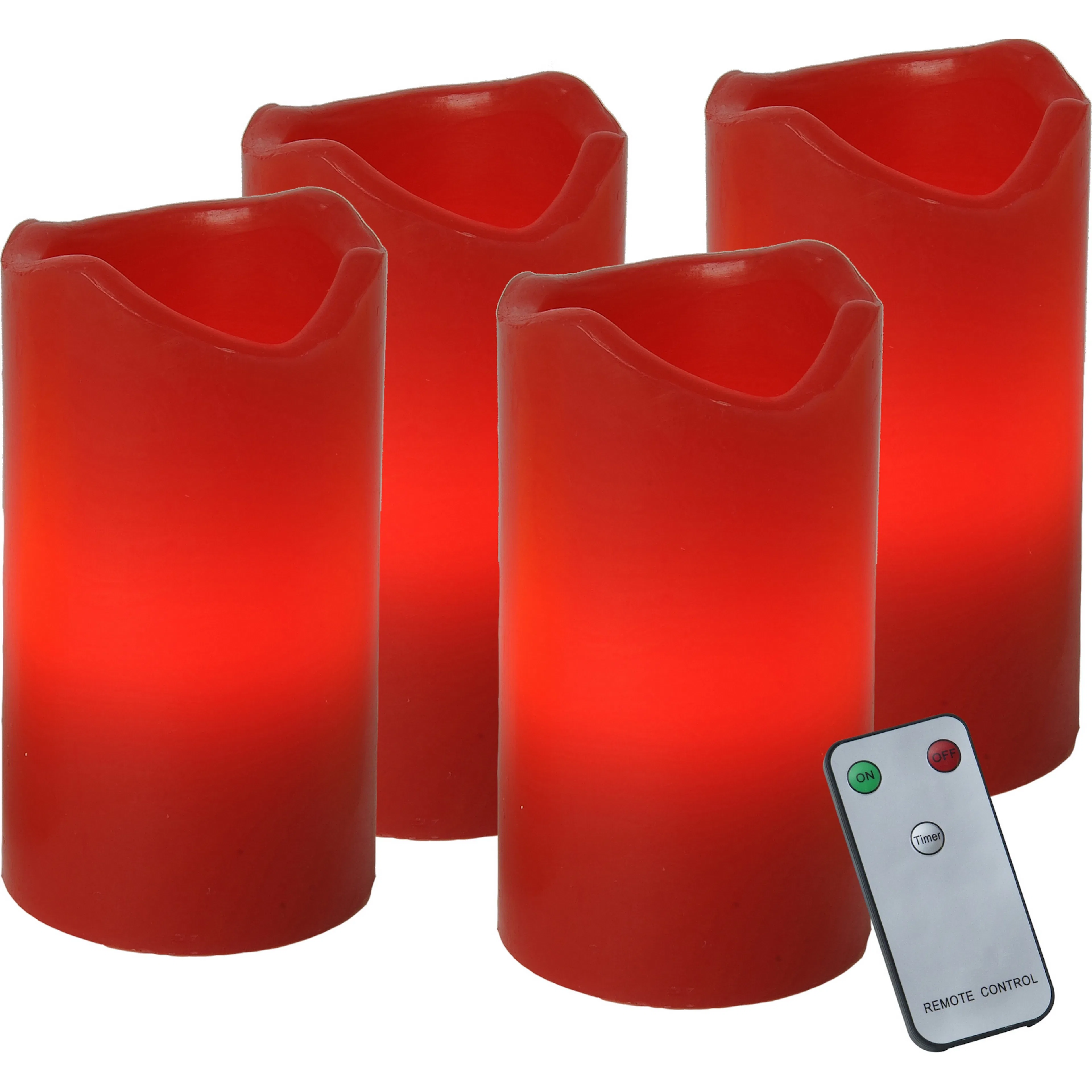 LEDBlockljus4pAdvent Röd