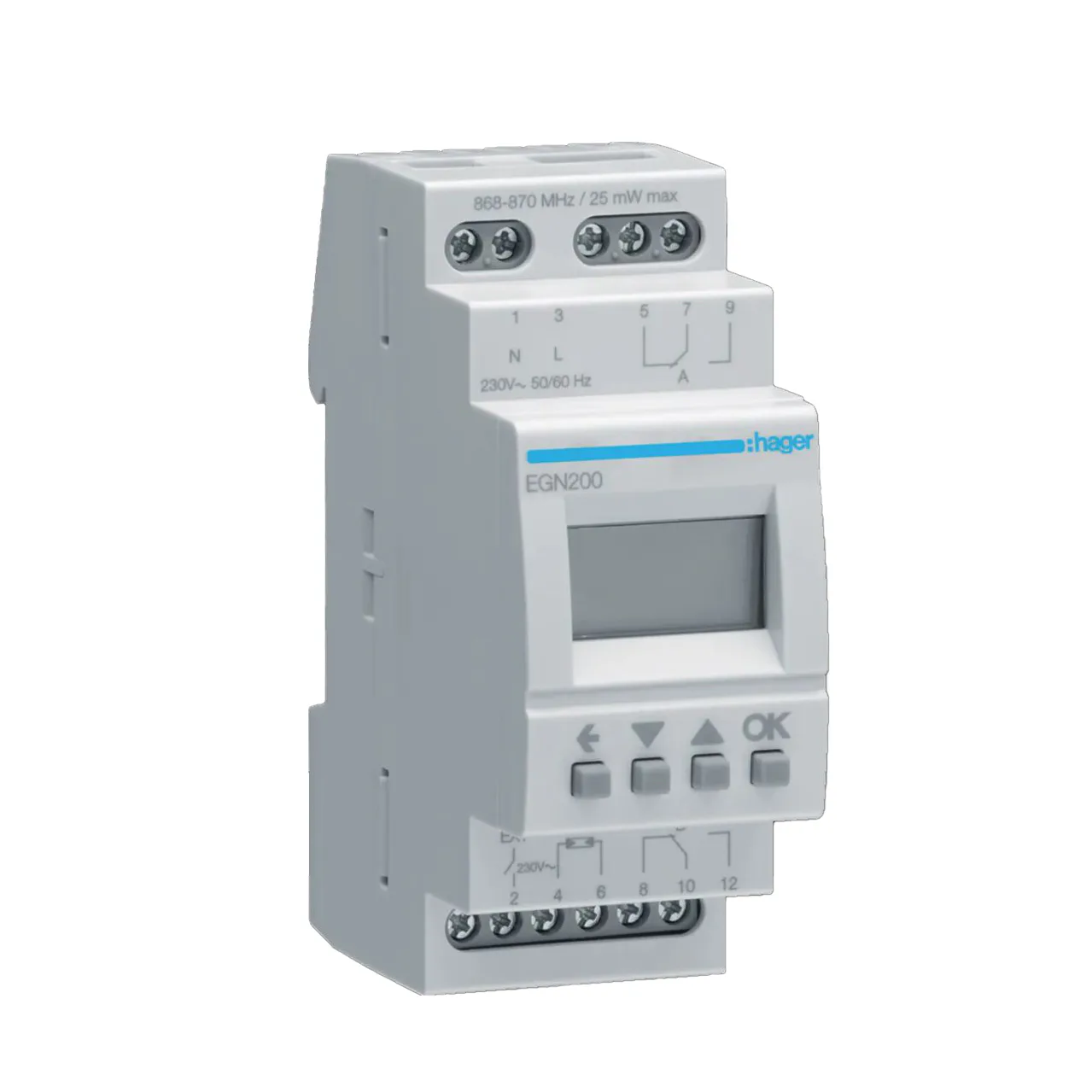 Digitalt Kopplingsur Hager med Bluetooth 2-kanaler