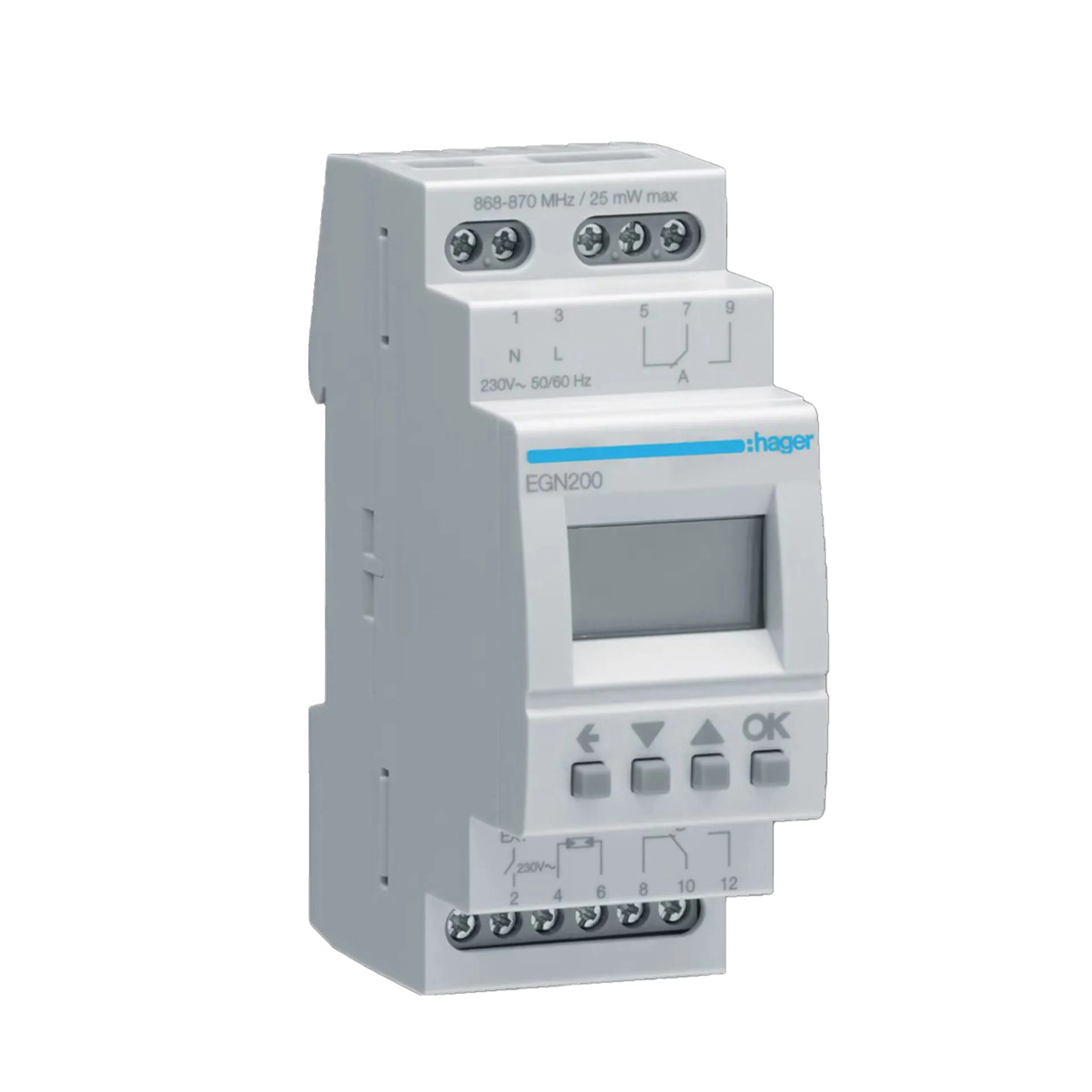 Digitalt Kopplingsur Hager med Bluetooth 2-kanaler