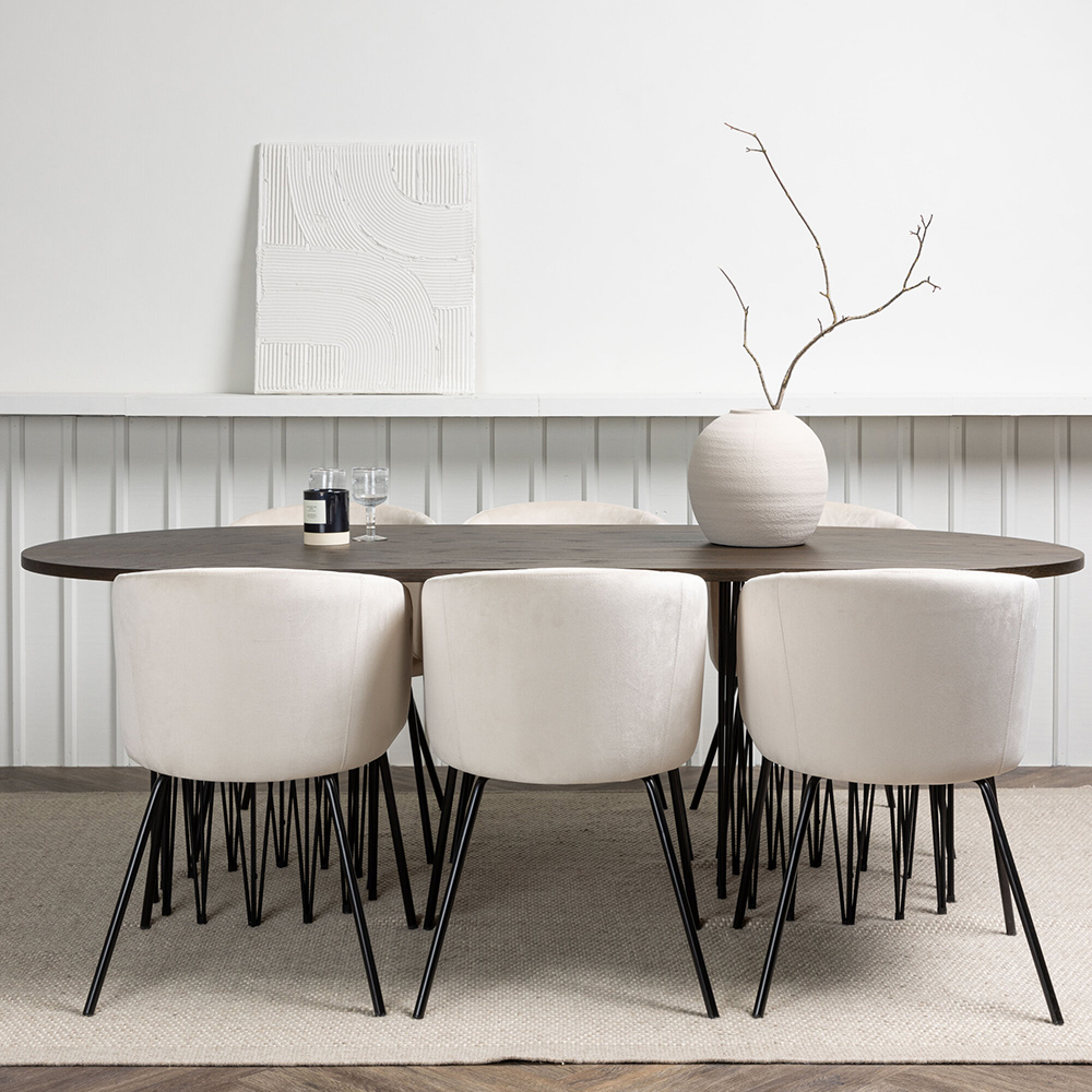 Matbord furniture/fashion Stone med 6 Berit Stolar