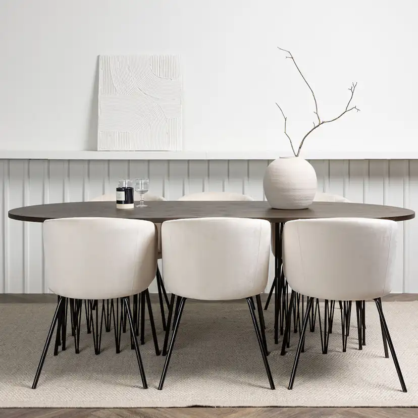 Matbord furniture/fashion Stone med 6 Berit Stolar