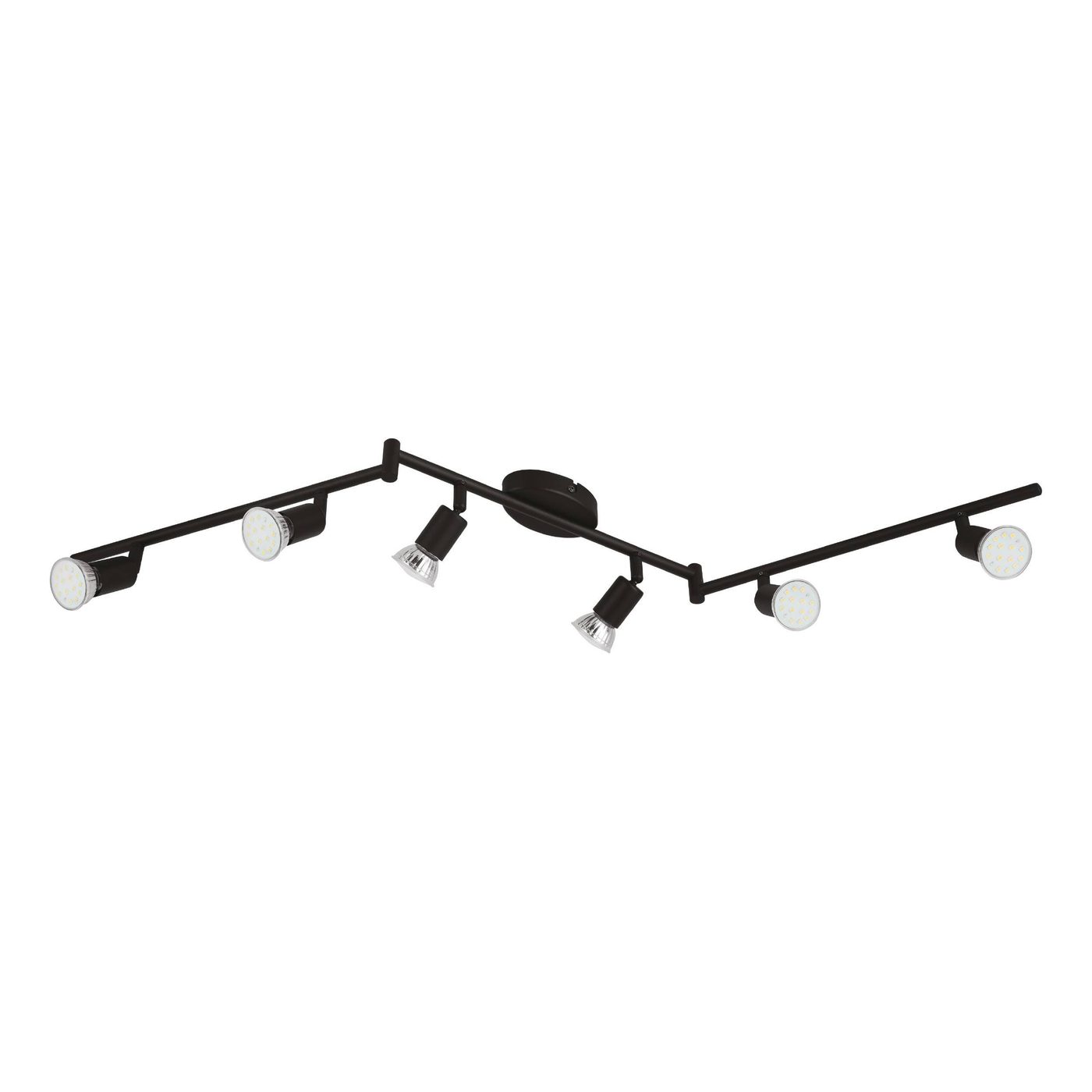 Spotlight Eglo Buzz-Led med 6 Lampor Svart