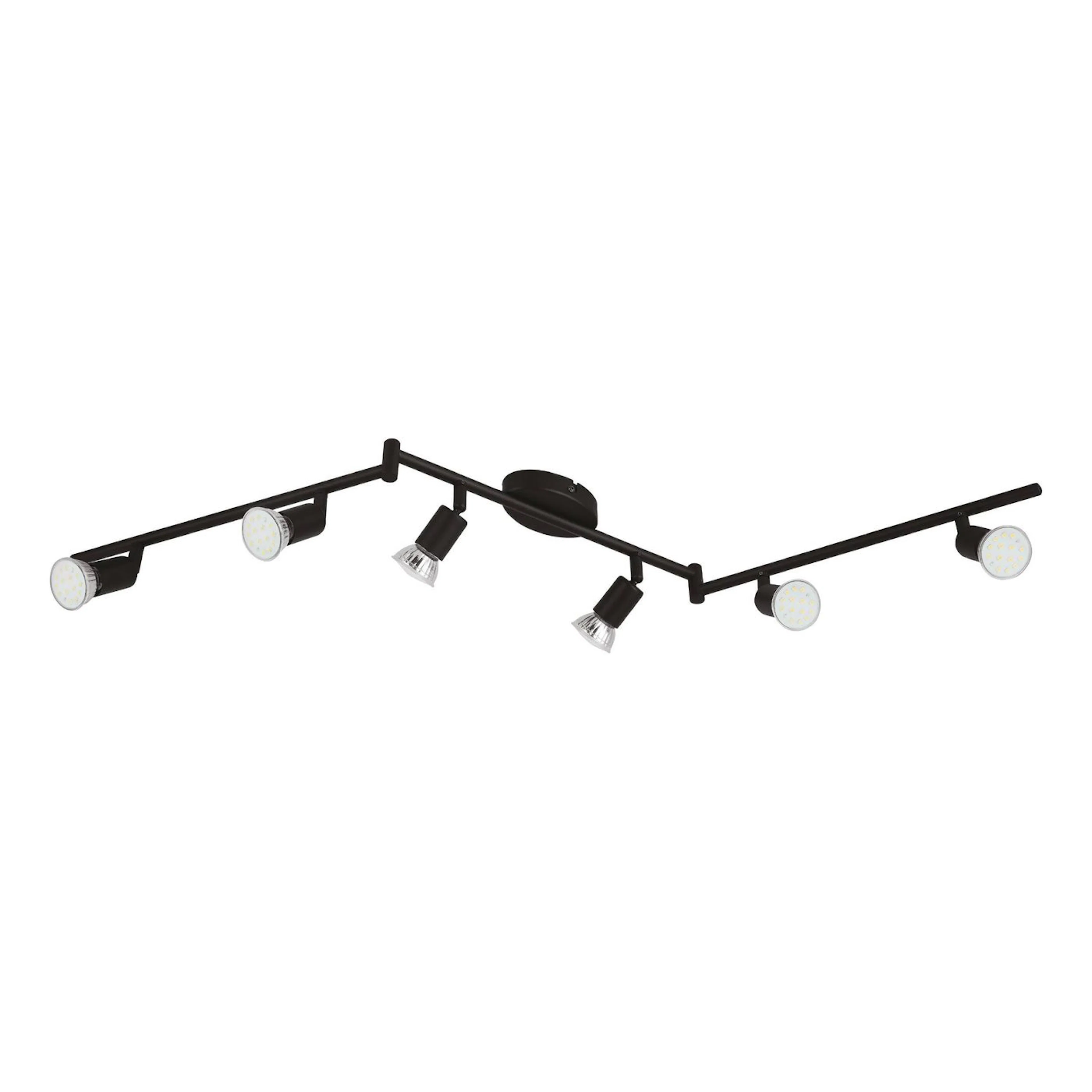 Spotlight Eglo Buzz-Led med 6 Lampor Svart