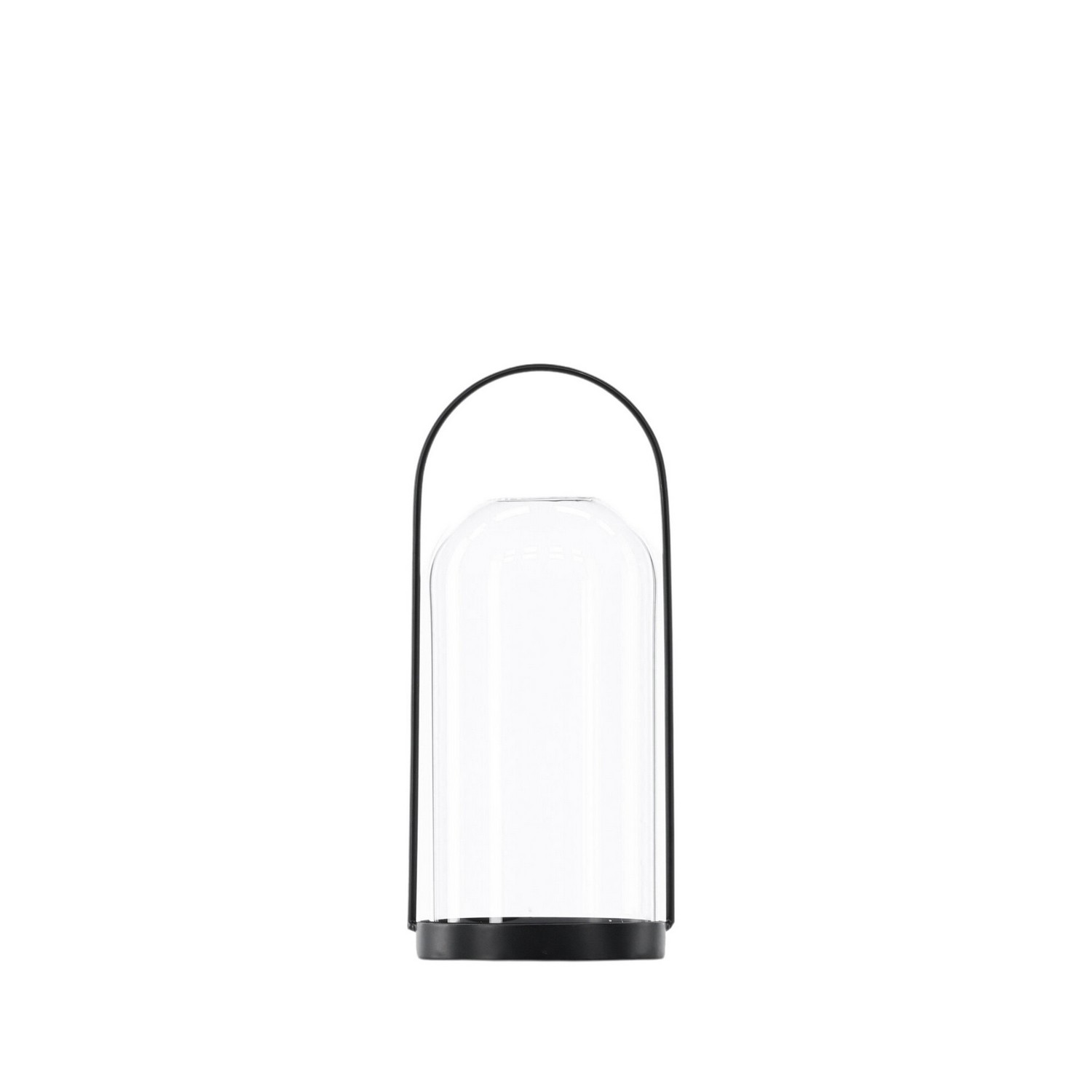 Flora Lantern -  Black/Clear Glass -  H25*11cm Diamater: 110 mm