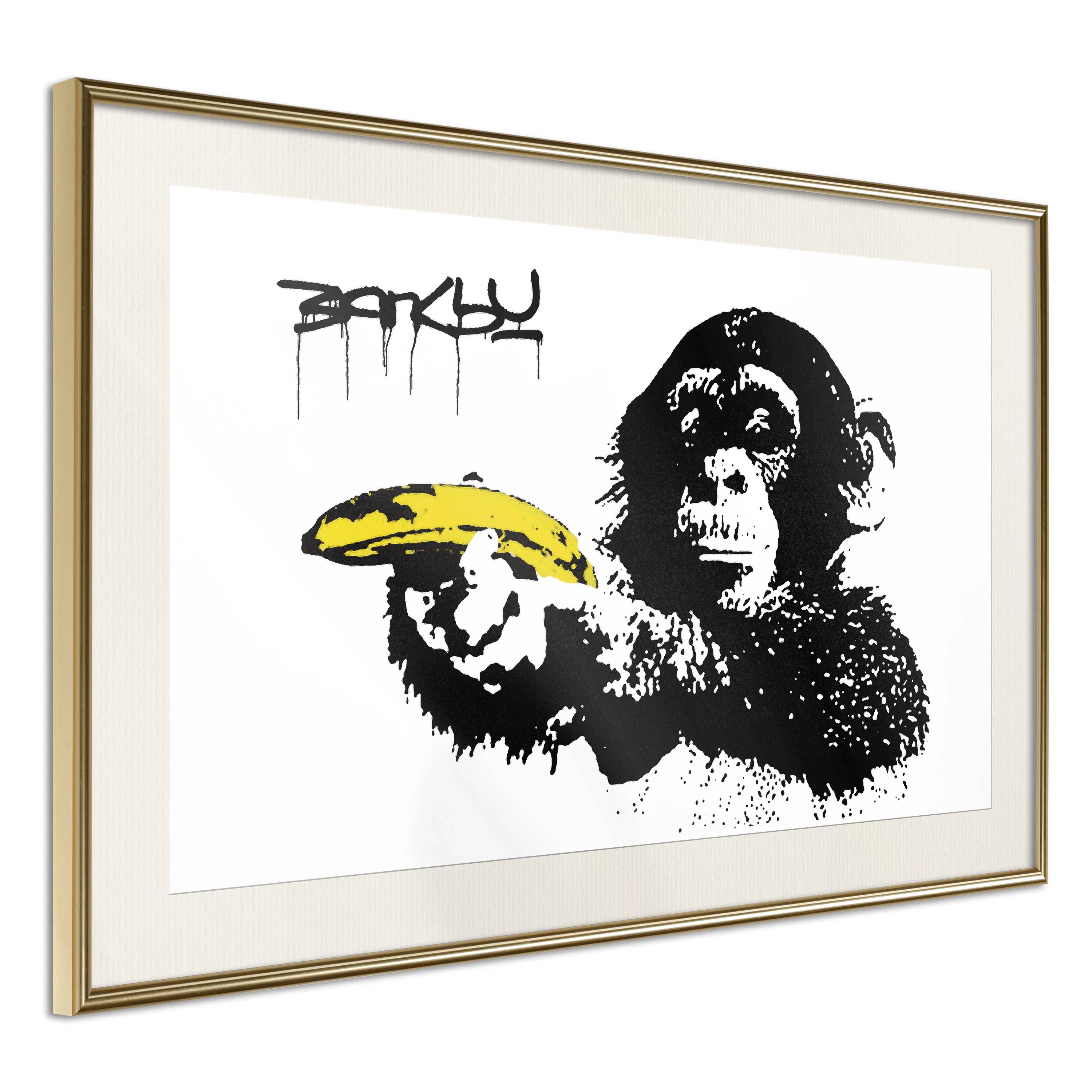 Poster Artgeist Affisch Banksy Monkey with Banana
